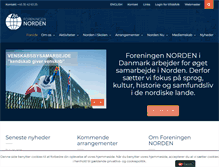 Tablet Screenshot of foreningen-norden.dk